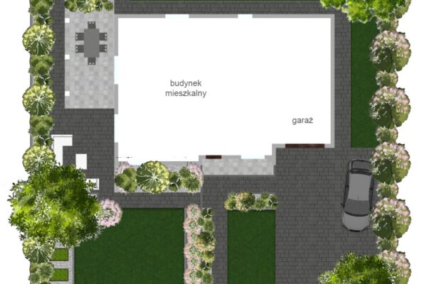 Aranżacja i projekt nawierzchni z kostki
