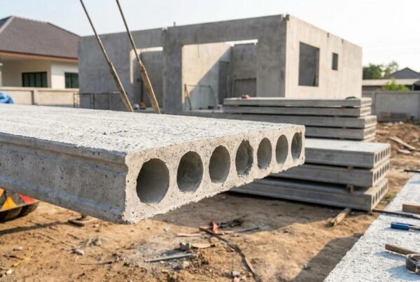 Prefabrykowane stropy kanałowe RAK-BUD z betonu do szybkiego montażu w budownictwie